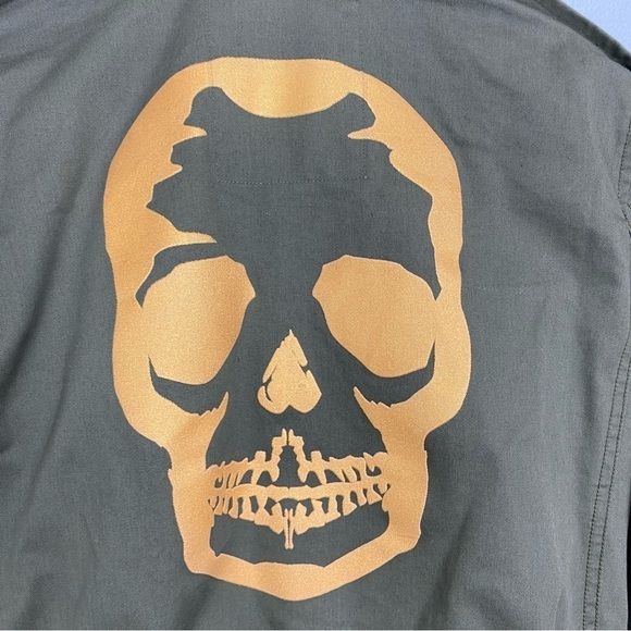 Zadig & Voltaire Kayak Mili Military Shacket Hreen Skull Sz Small‎ - Picture 6 of 8